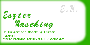 eszter masching business card